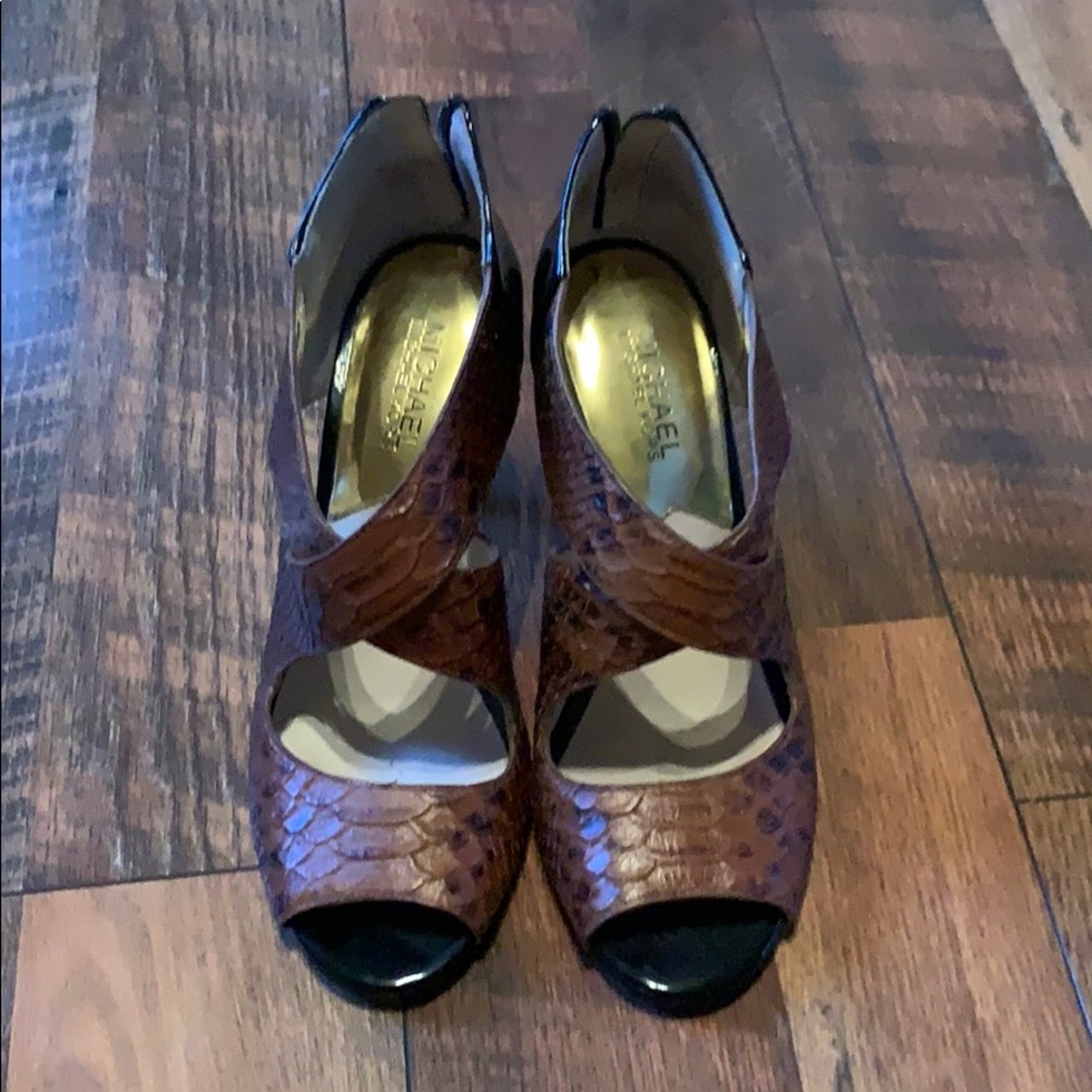 Michael Kors peep toe heels